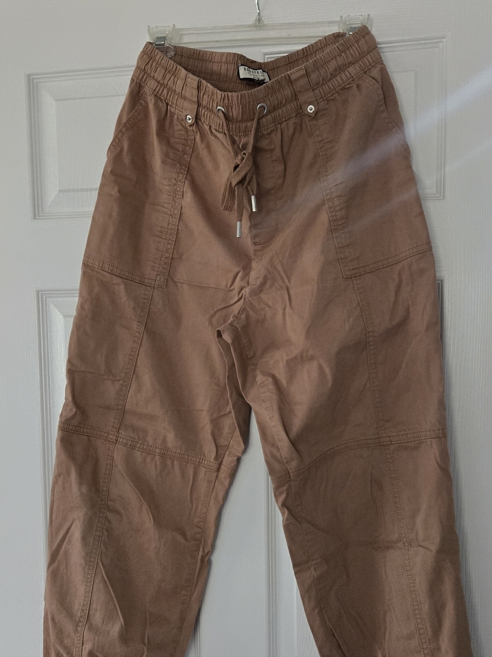 Bagatelle Women's Cargo Jogger Pants in Brown